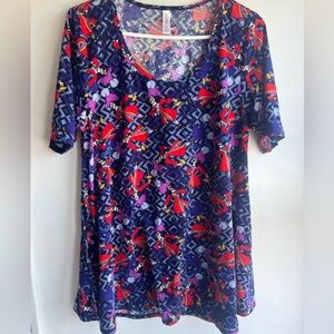 LuLaRoe Disney Captain Hook Peter Pan Graphic Tunic dress large